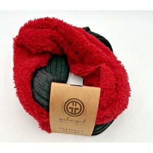 NWT C.C Exclusives Infinity Scarf Womens Red And Black Knit